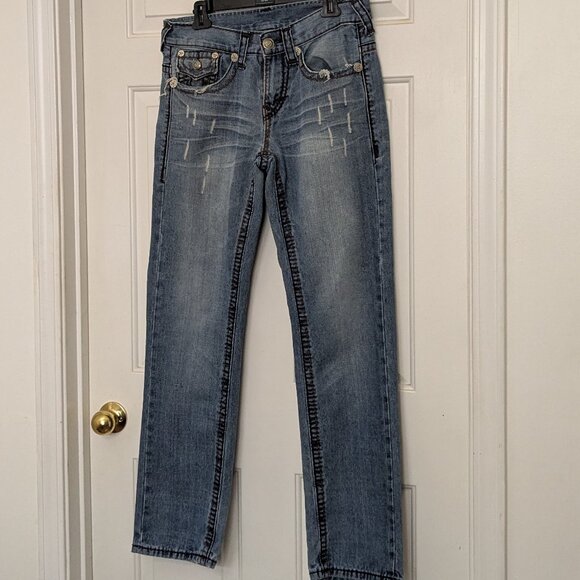 True Religion Men's  Relaxed Straight  Size 34 Blue - Picture 2 of 16